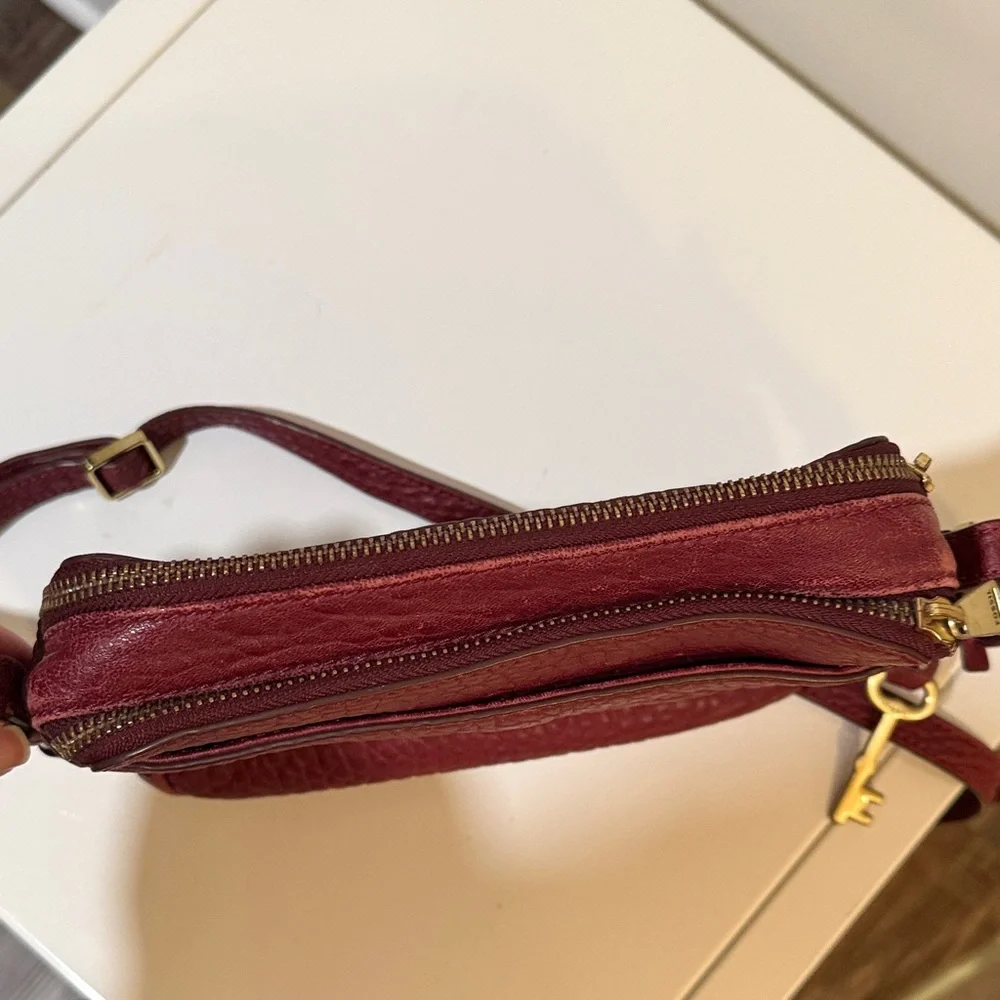 Fossil Women's Piper Toaster Maroon Crossbody Bag